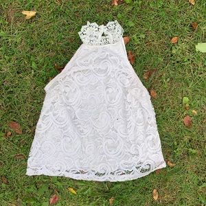 💥3/$15 White Lace Charlotte Russe shirt